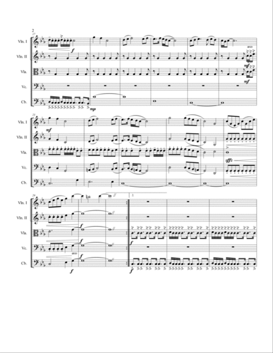 Op. 28 - Decipiat for String Quintet String Quartet scores gallery preview page 2