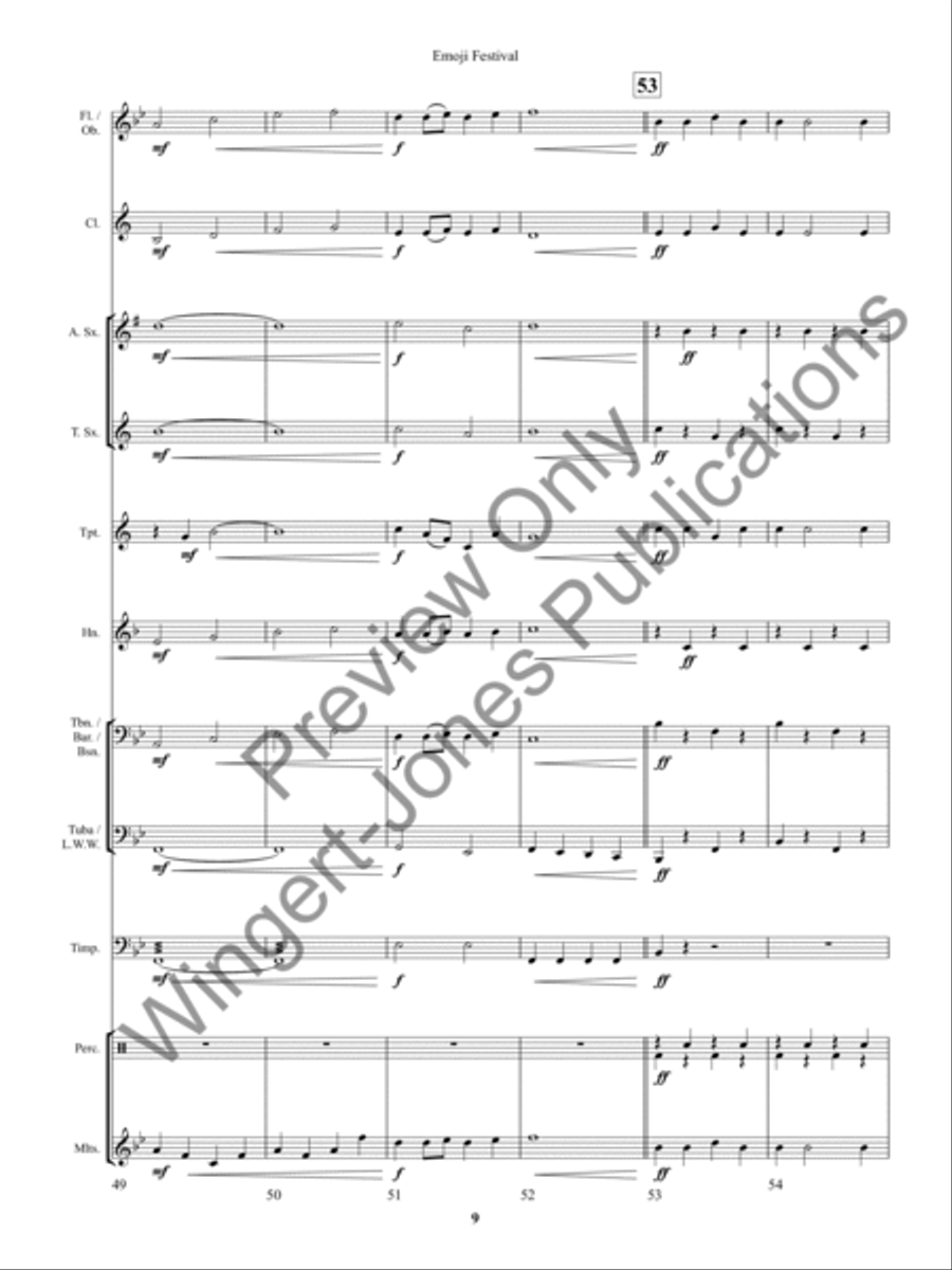 Emoji Festival Concert Band scores gallery preview page 12