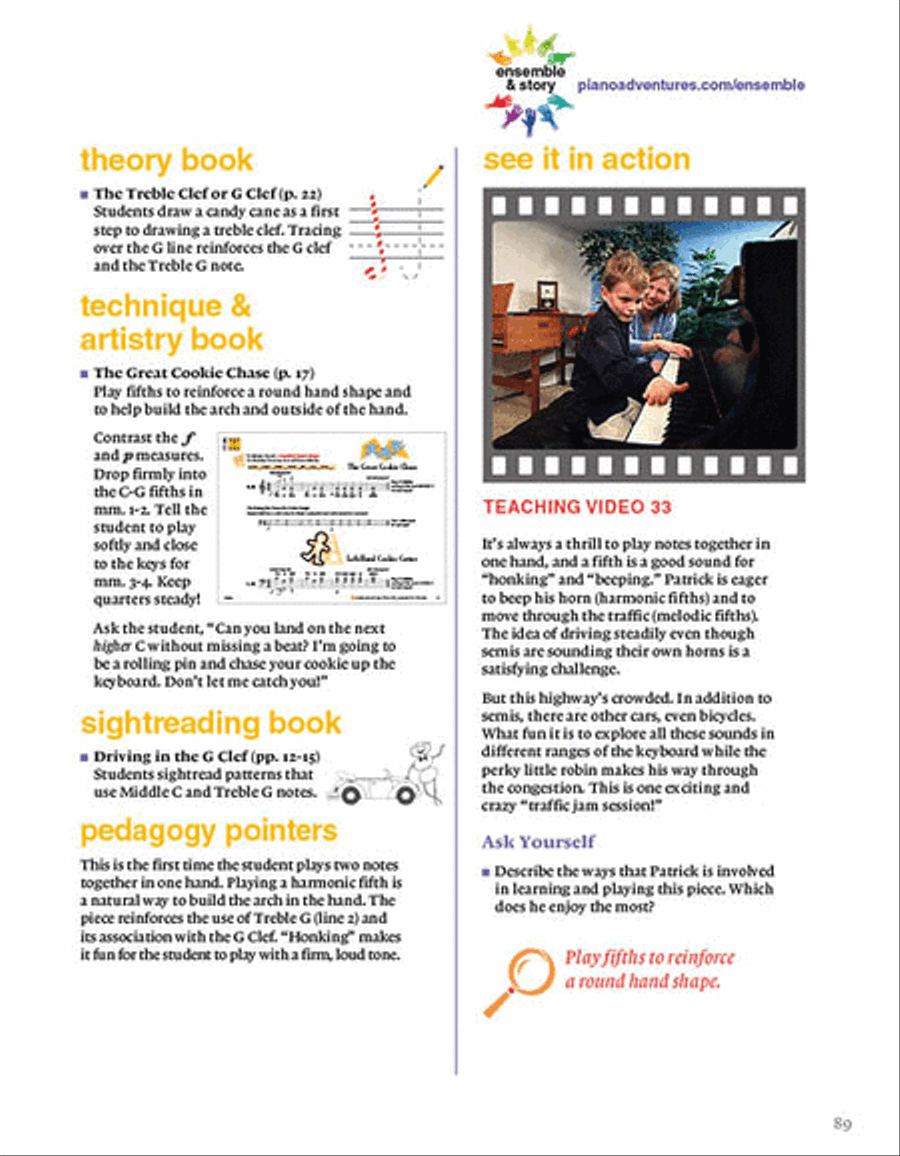 Primer Level Teacher Guide – Second Edition Piano Method scores gallery preview page 7