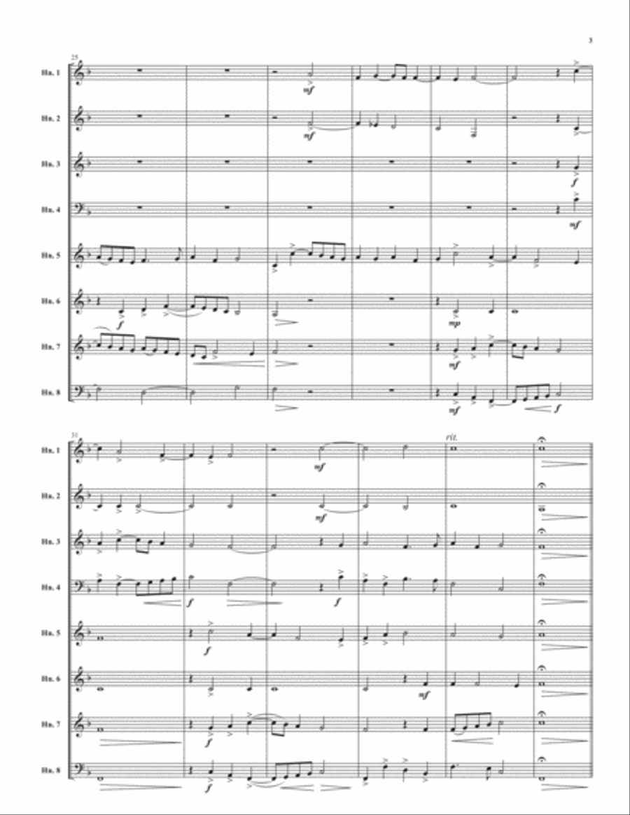 Ave regina caelorum Horn scores gallery preview page 4