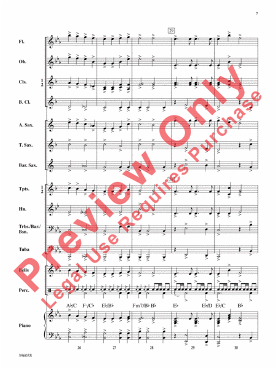 Ode to Joy Concert Band scores gallery preview page 8