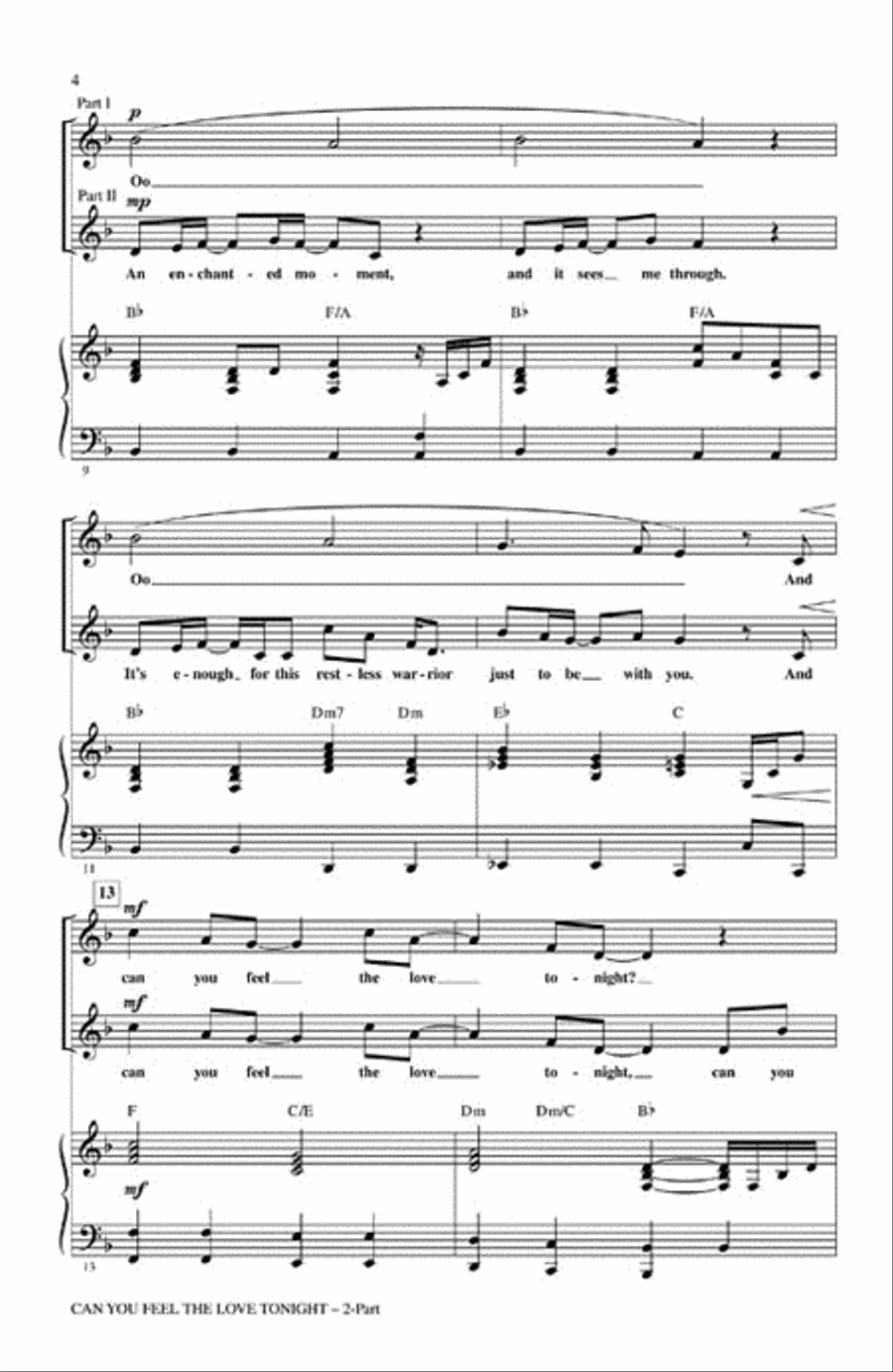 Can You Feel the Love Tonight 2-Part scores gallery preview page 3