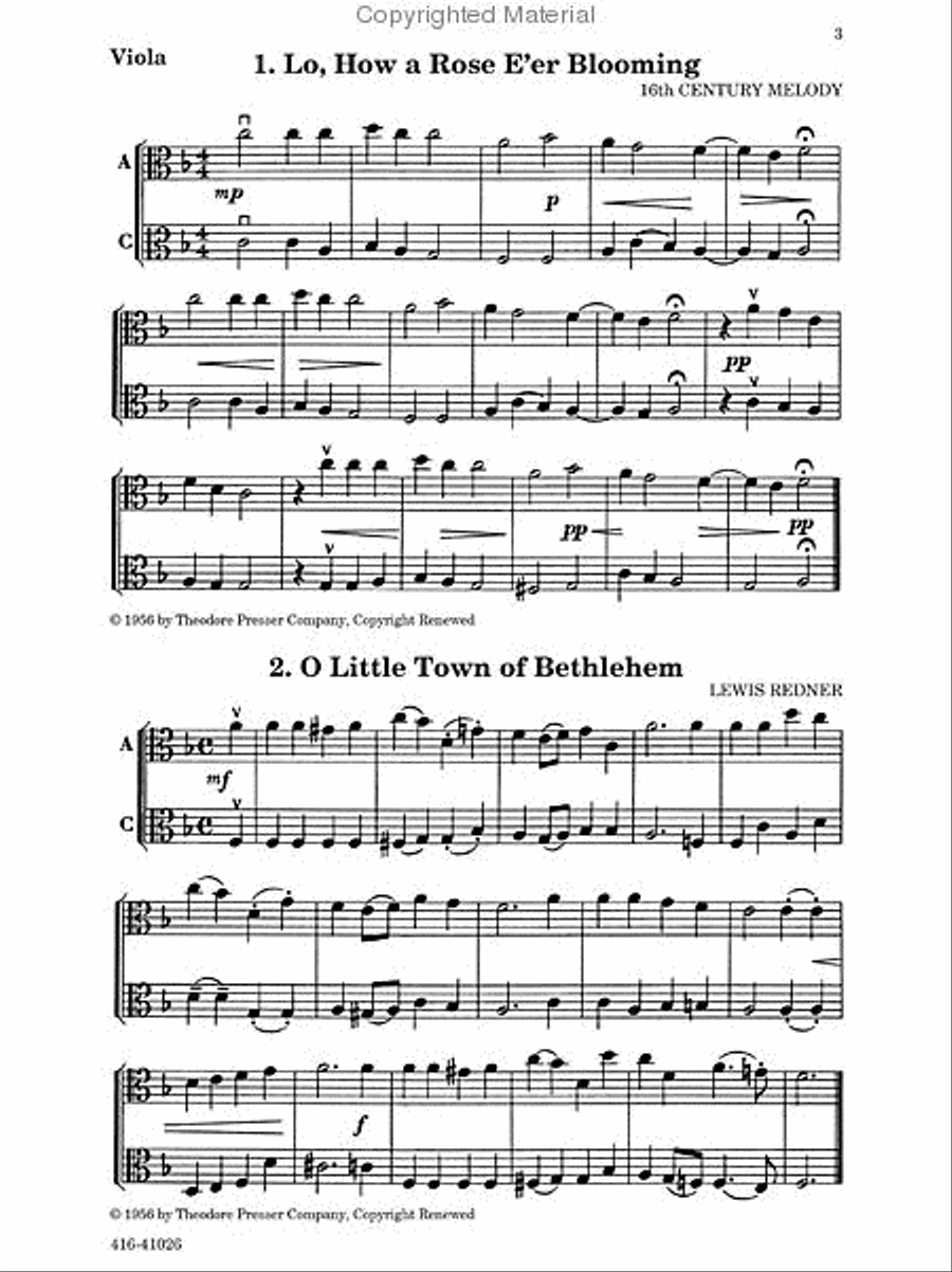 Play A Song Of Christmas, Viola Chamber Music scores gallery preview page 2