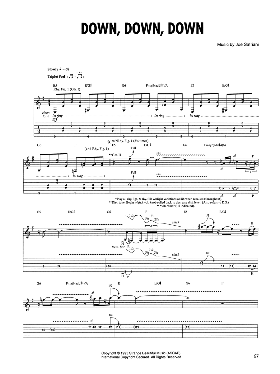 Down, Down, Down Acoustic Guitar scores gallery preview page 1