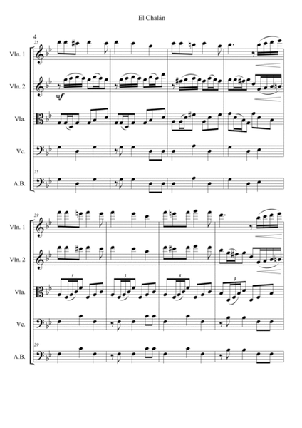 "El Chalán" Op.12 (marinera norteña) for String orchestra version image number null