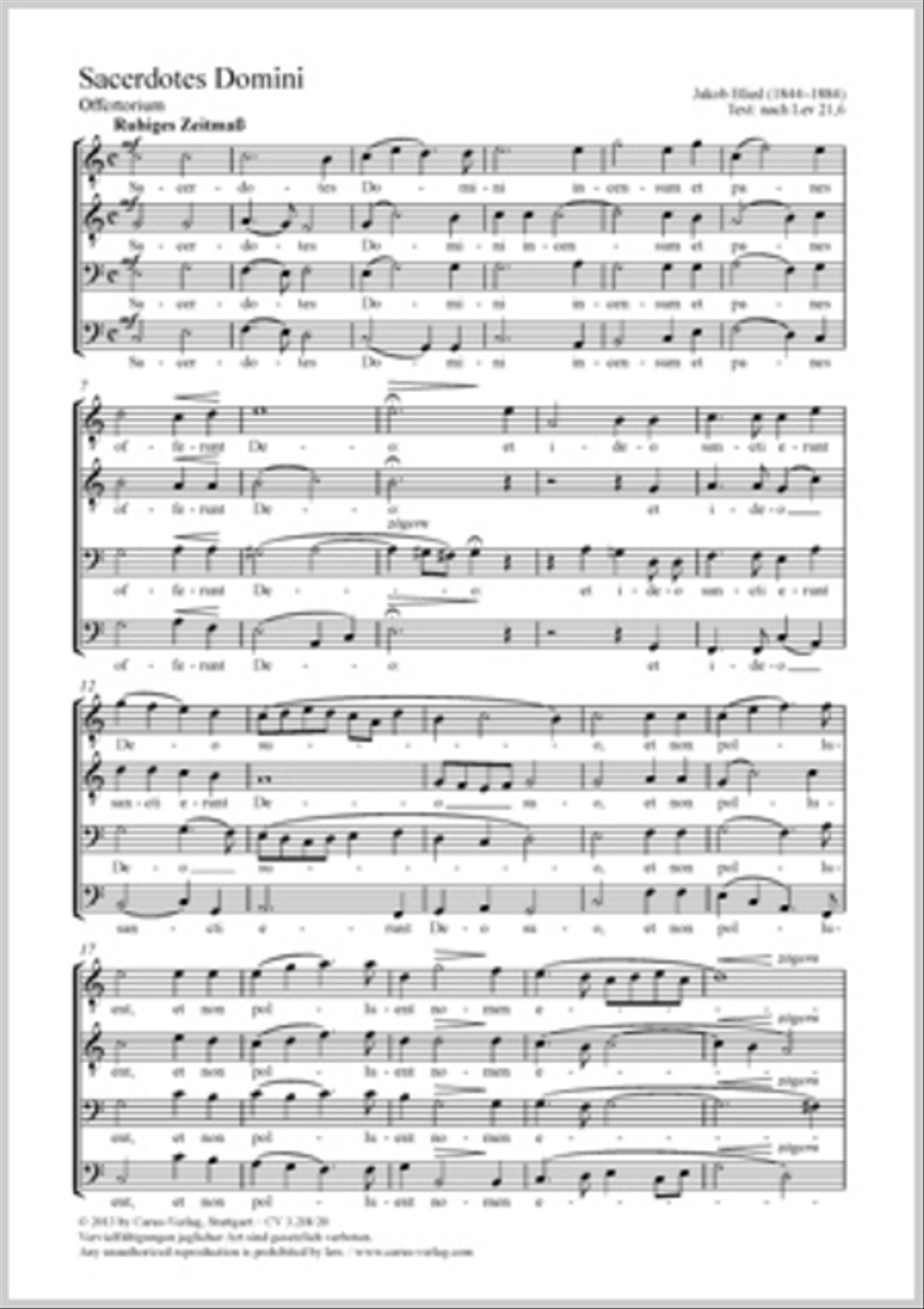 Sacerdotes Domini Choir scores gallery preview page 1