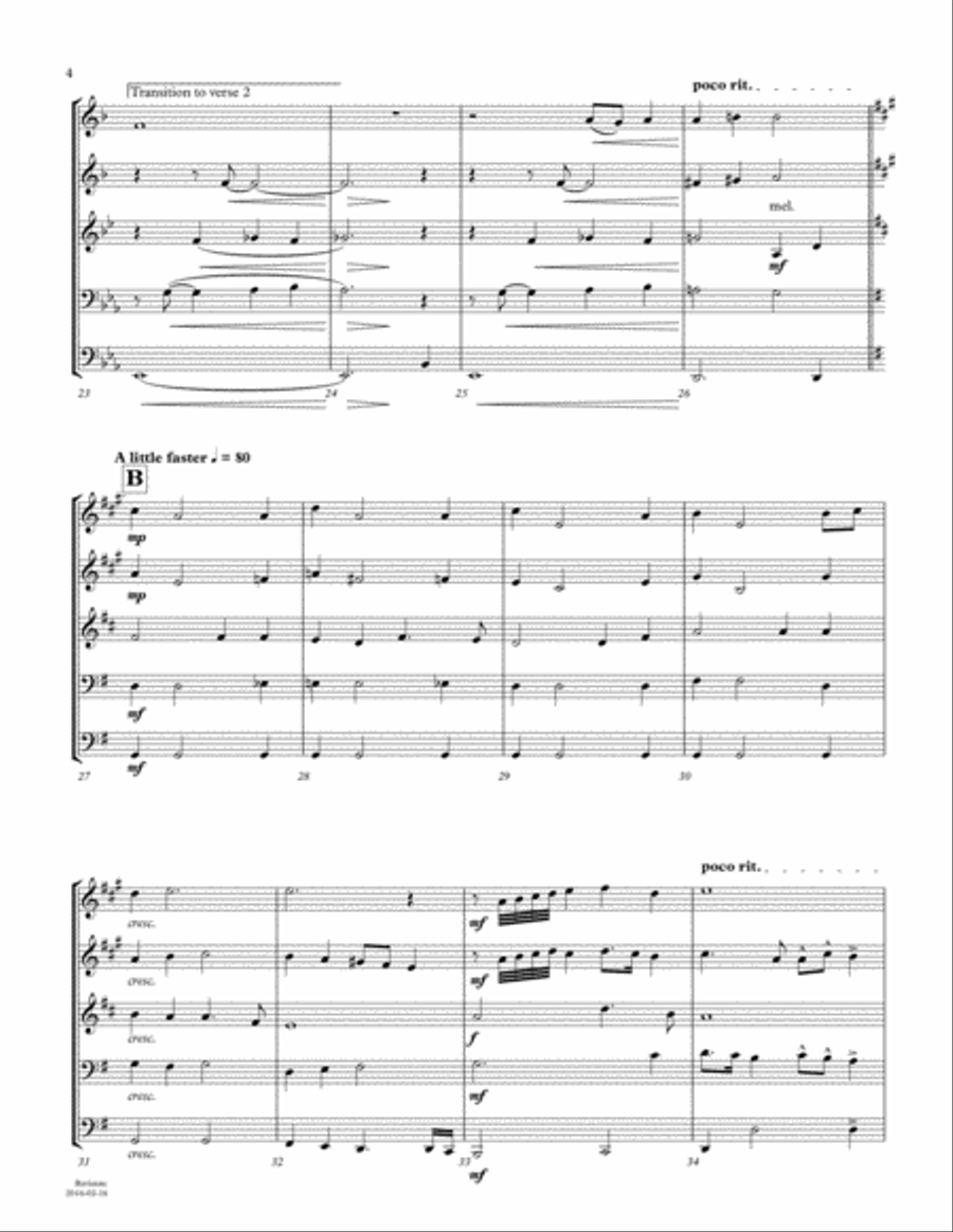 Were You There Brass Ensemble scores gallery preview page 4