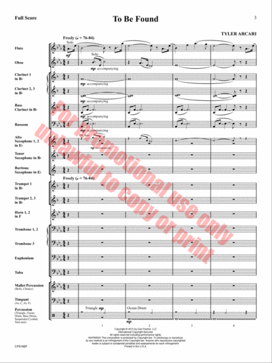 To Be Found To Be Found Concert Band scores gallery preview page 4