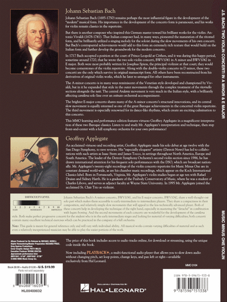 J.S. Bach - Violin Concerto No. 1 in A Minor, BWV1041; Violin Concerto No. 2 in E Major, BWV1042 Violin Solo scores gallery preview page 5