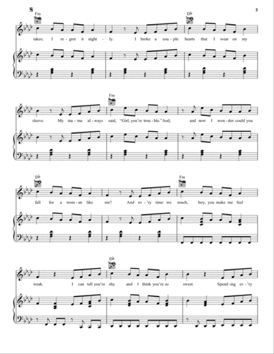 Woman Like Me (feat. Nicki Minaj) Piano, Vocal, Guitar scores gallery preview page 3
