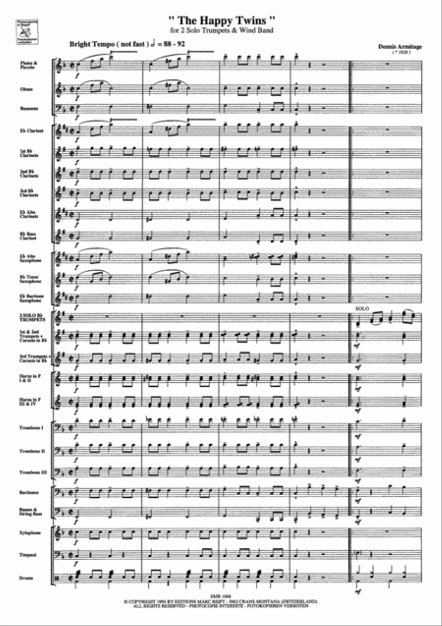 The Happy Twins Concert Band scores gallery preview page 4