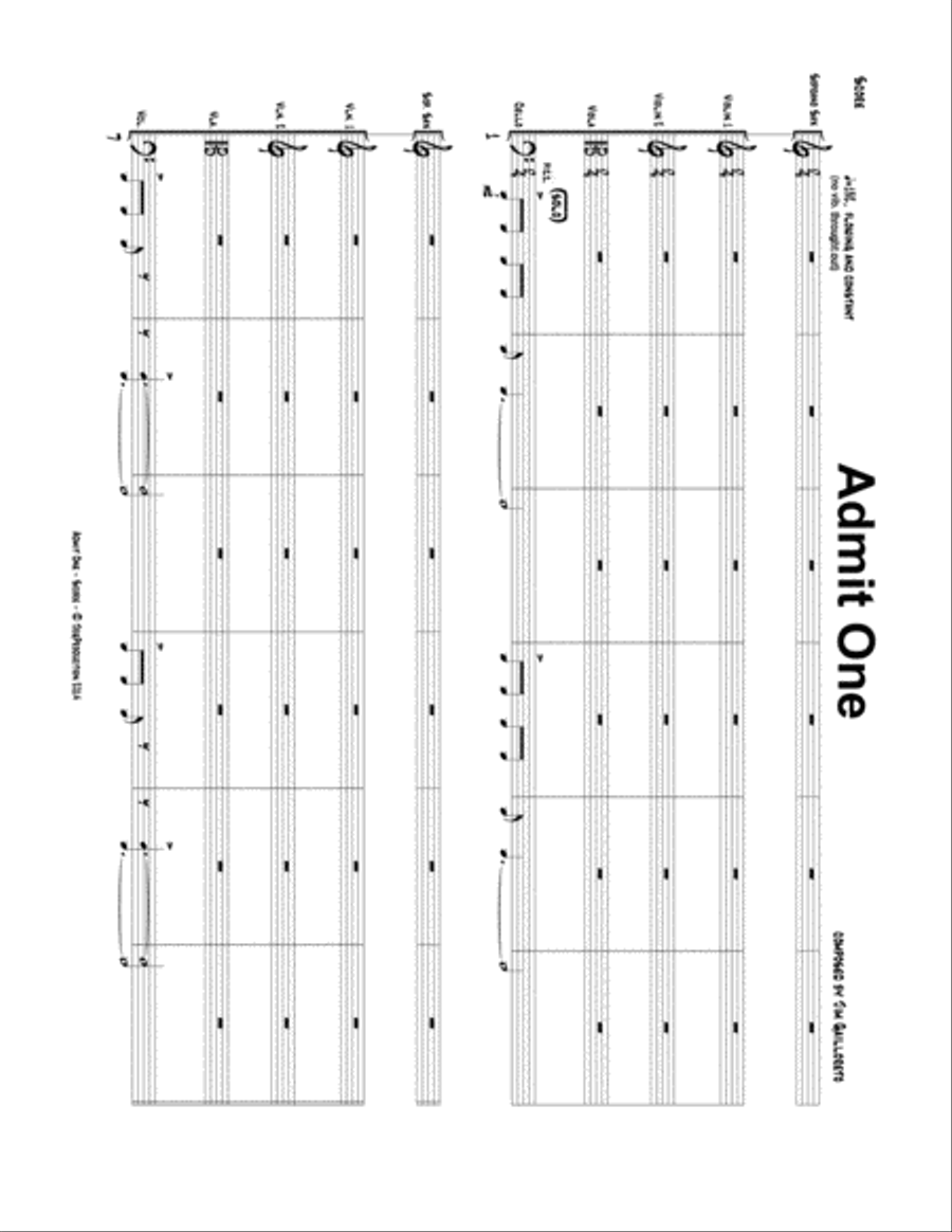 Admit One Chamber Orchestra scores gallery preview page 2