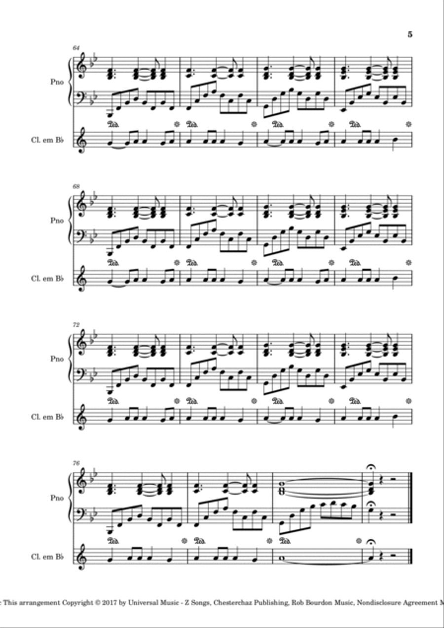 Numb Numb B-Flat Clarinet scores gallery preview page 5
