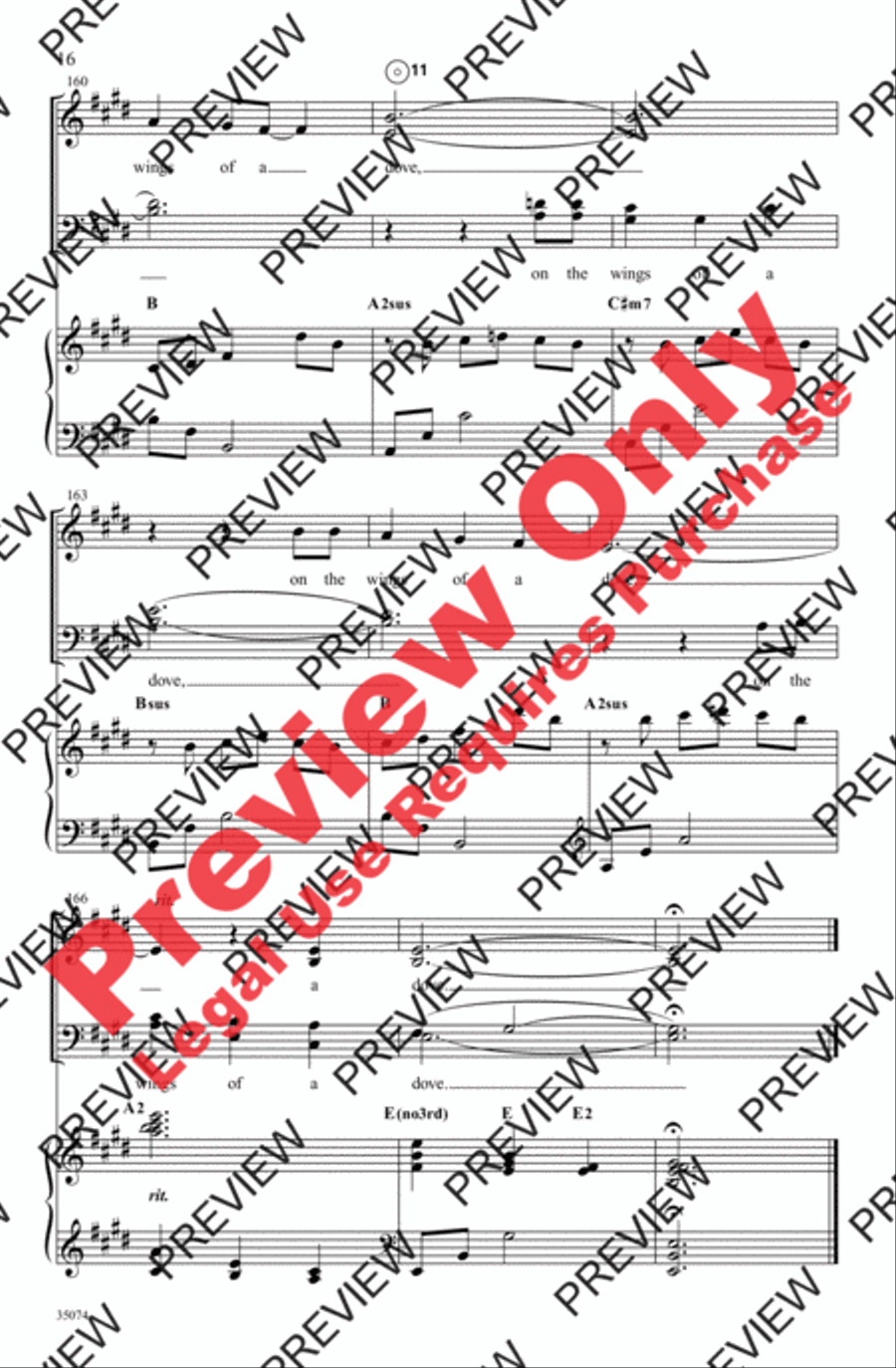 Wings of a Dove 4-Part scores gallery preview page 16