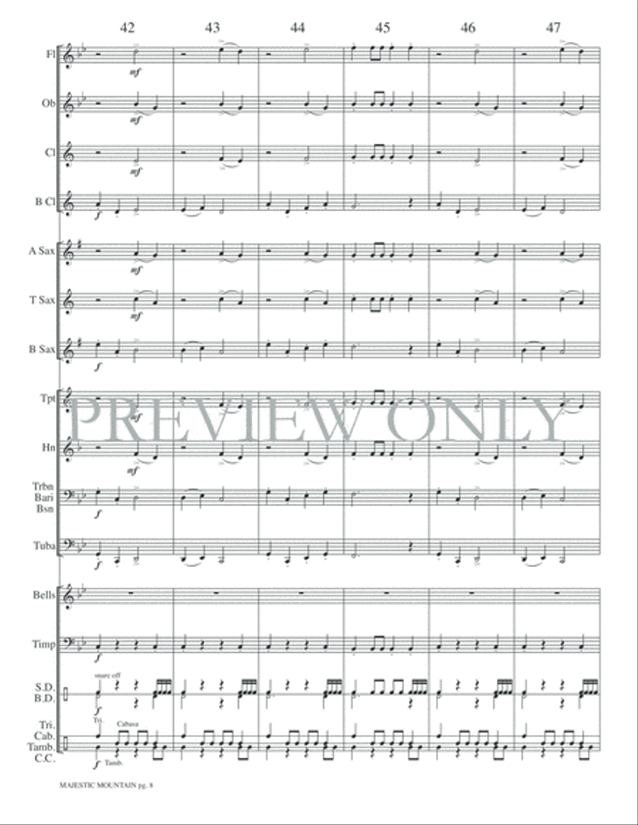 Majestic Mountain Concert Band scores gallery preview page 11