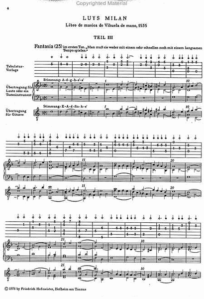 Die Tabulatur, Heft 19: Libro de musica de Vihuela de mano , 1535, Teil III