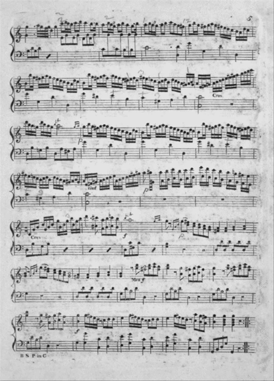 Blattman's Arrangement of a Favorite Sonata By Pleyel for the Harp or Piano Forte, with an Accompaniment for the Flute or Violi Flute scores gallery preview page 3