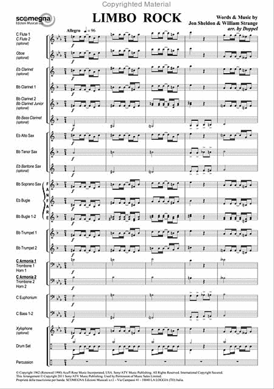 Limbo Rock Concert Band scores gallery preview page 3