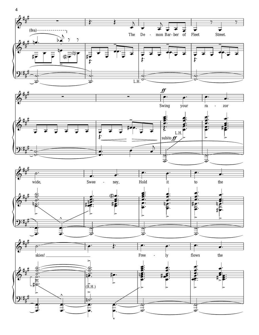 The Ballad Of Sweeney Todd Piano, Vocal scores gallery preview page 4