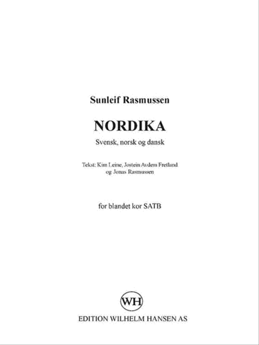 Nordika (Swedish, Norwegian, and Danish Text) 4-Part scores gallery preview page 1