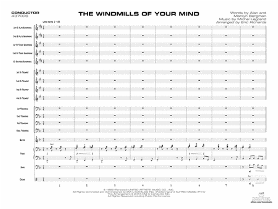 The Windmills of Your Mind: Score Jazz Ensemble scores gallery preview page 3