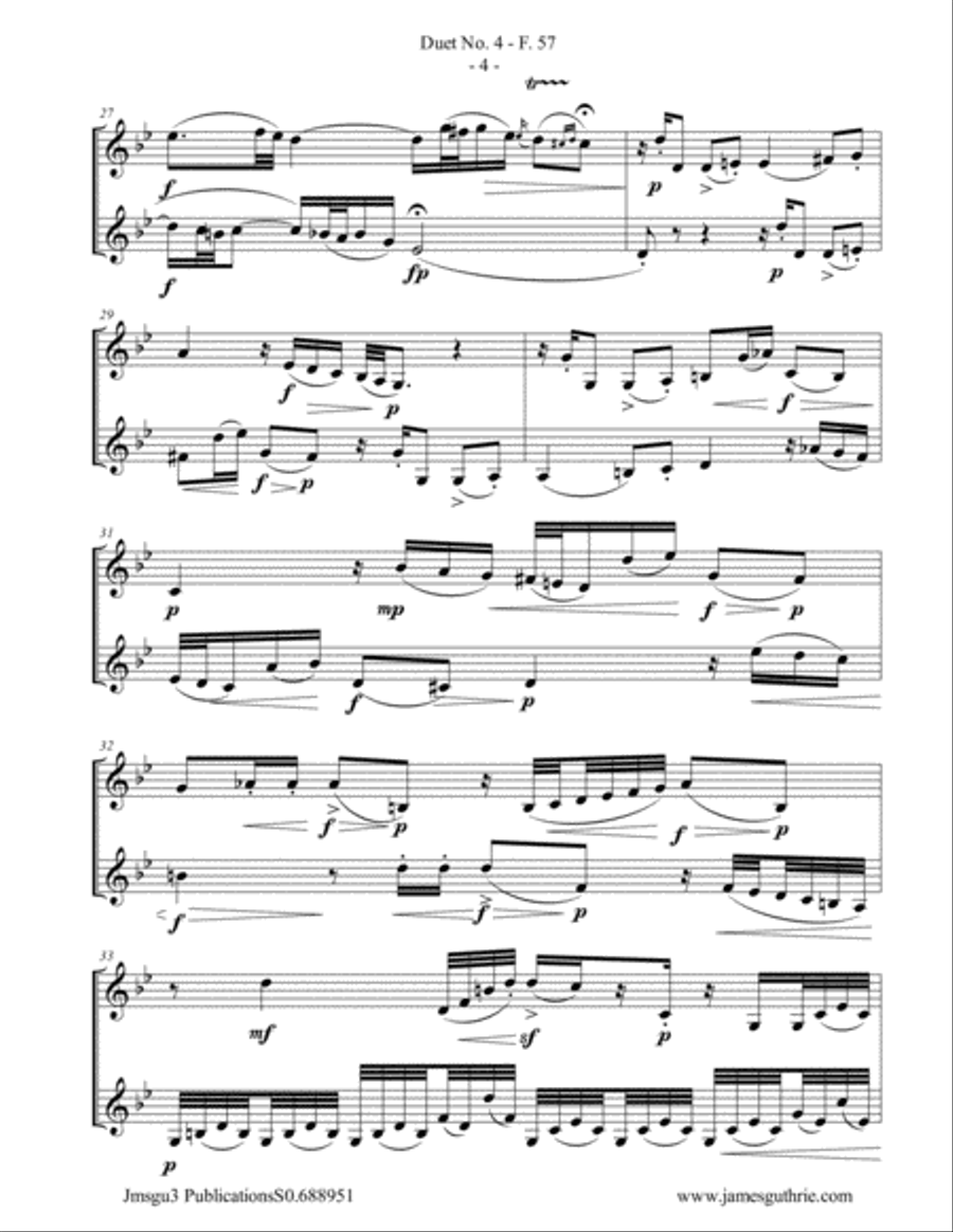 WF Bach: Duet No. 4 for Baritone Horn Duo Brass Duet scores gallery preview page 4