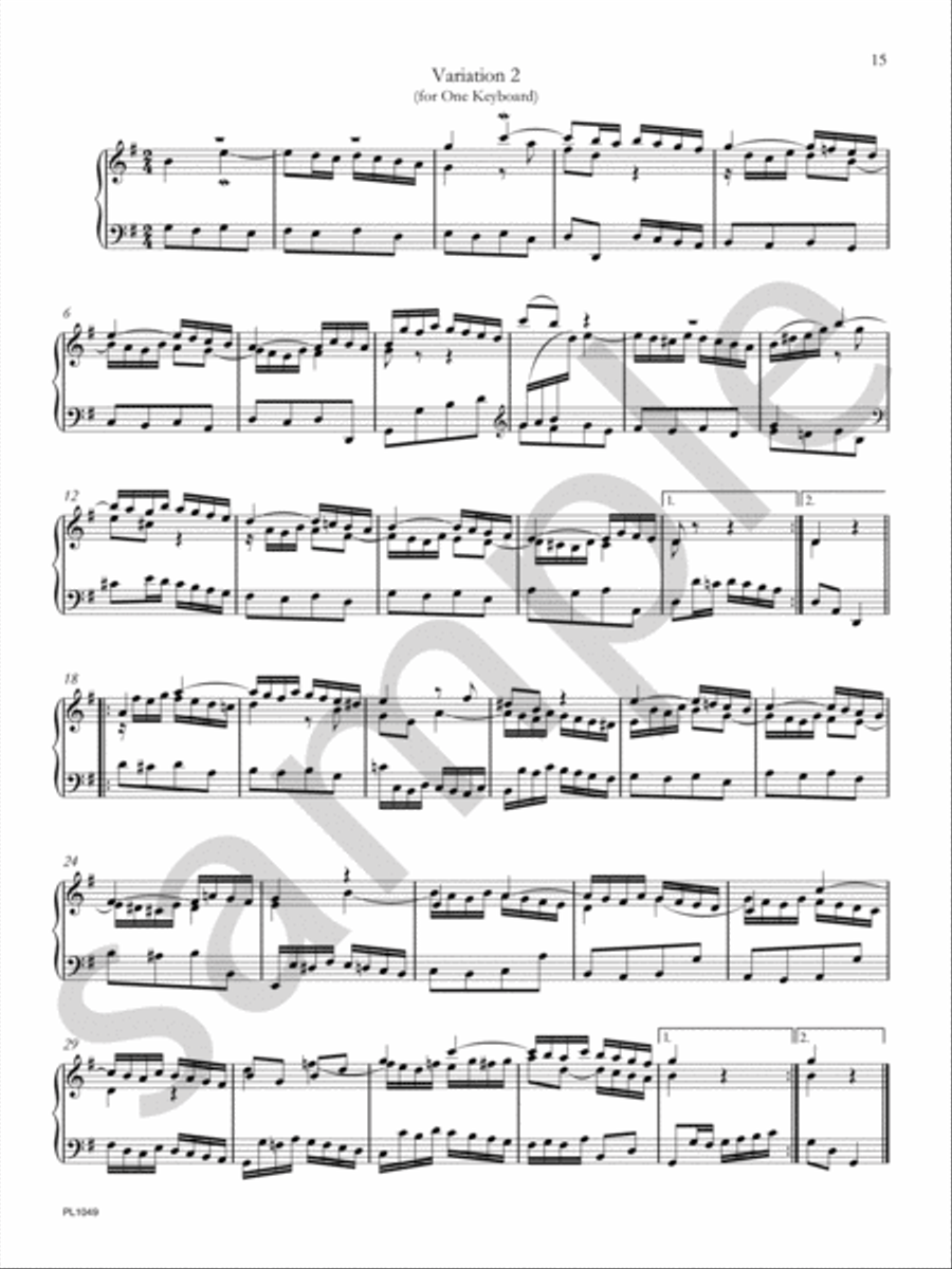 The “Goldberg” Variations Piano Solo scores gallery preview page 8