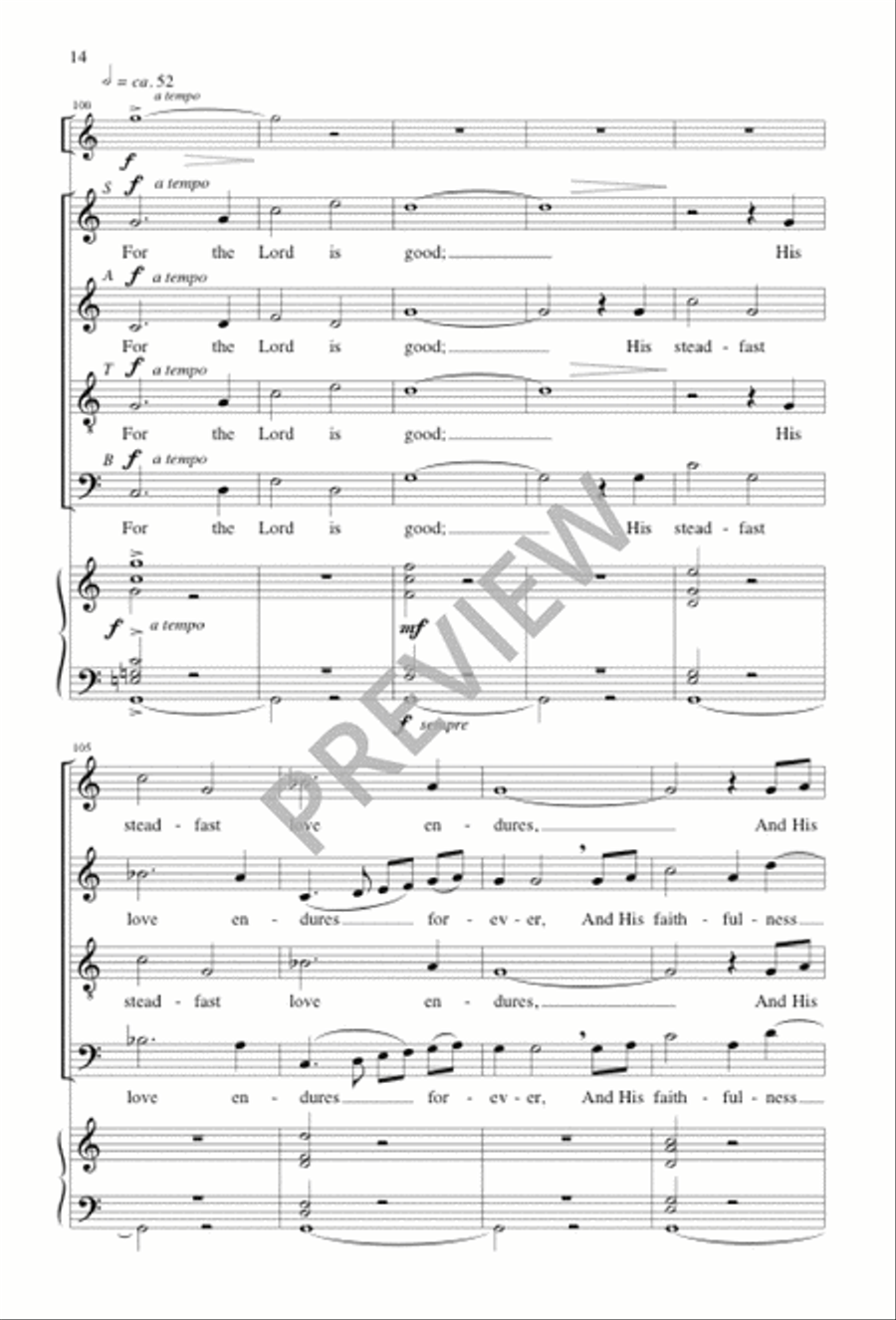 Know That the Lord Is God 4-Part scores gallery preview page 14