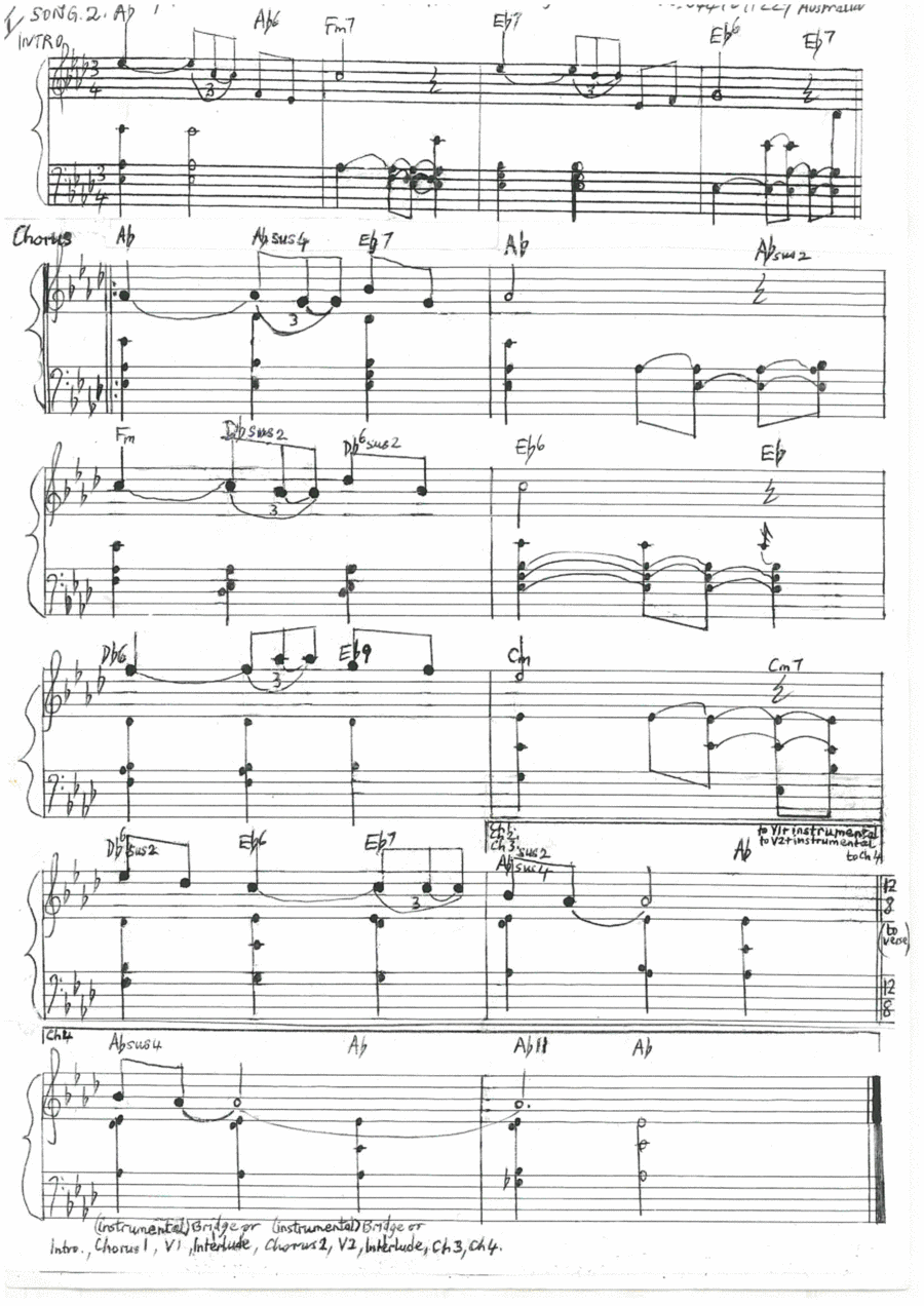 Piano song no.2 Piano song no.2 Piano Solo scores gallery preview page 1