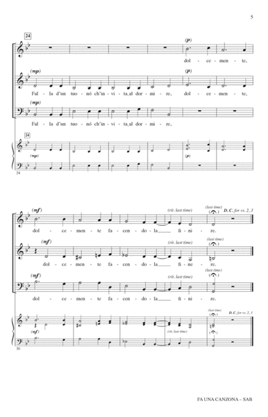 Fa Una Canzona (arr. John Leavitt) by Orazio Vecchi 3-Part - Digital Sheet Music