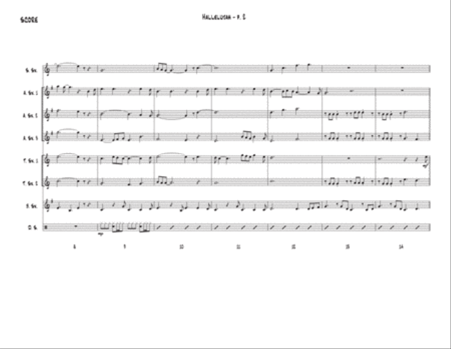 Hallelujah Woodwind Ensemble scores gallery preview page 2