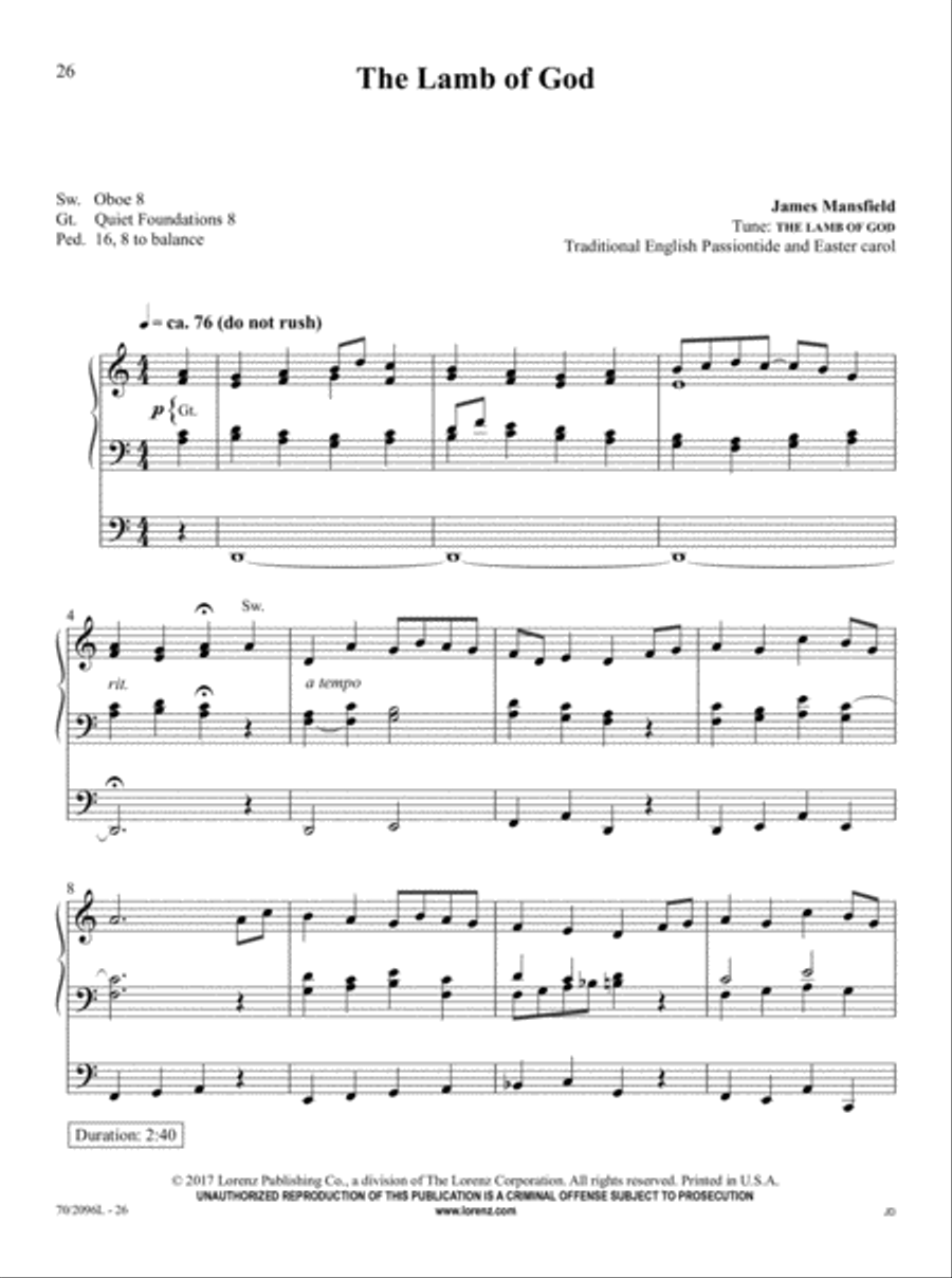 The Organist's Library, Vol. 63 Organ Solo scores gallery preview page 9