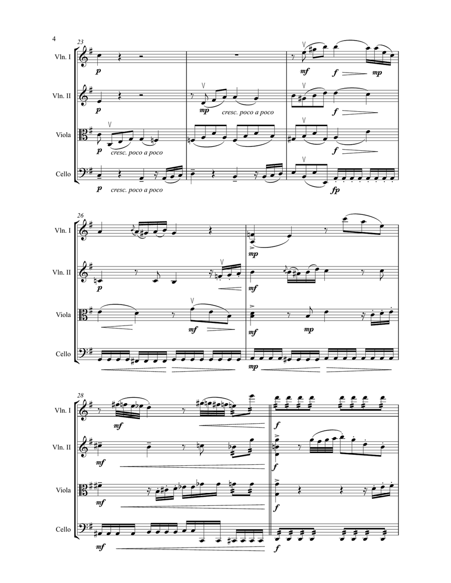 Mozart Style String Quartet String Quartet scores gallery preview page 4