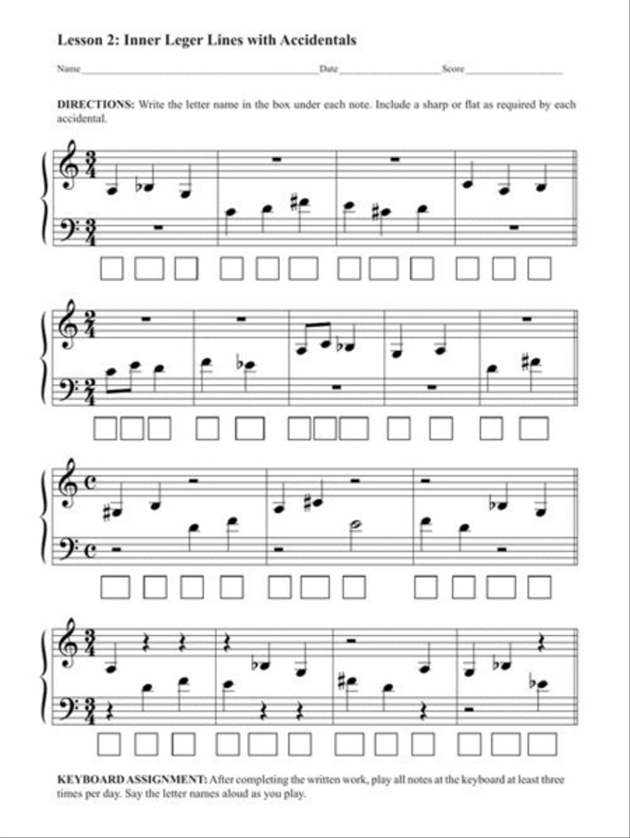 Theory Workbook – Level 2 Piano Method scores gallery preview page 7
