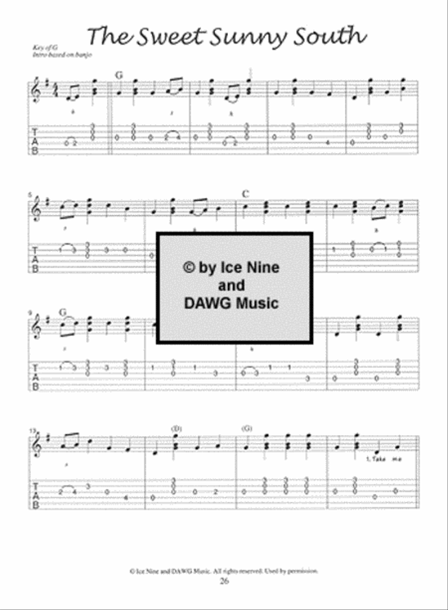 Shady Grove: Acoustic Guitar Solos by Jerry Garcia Acoustic Guitar scores gallery preview page 2