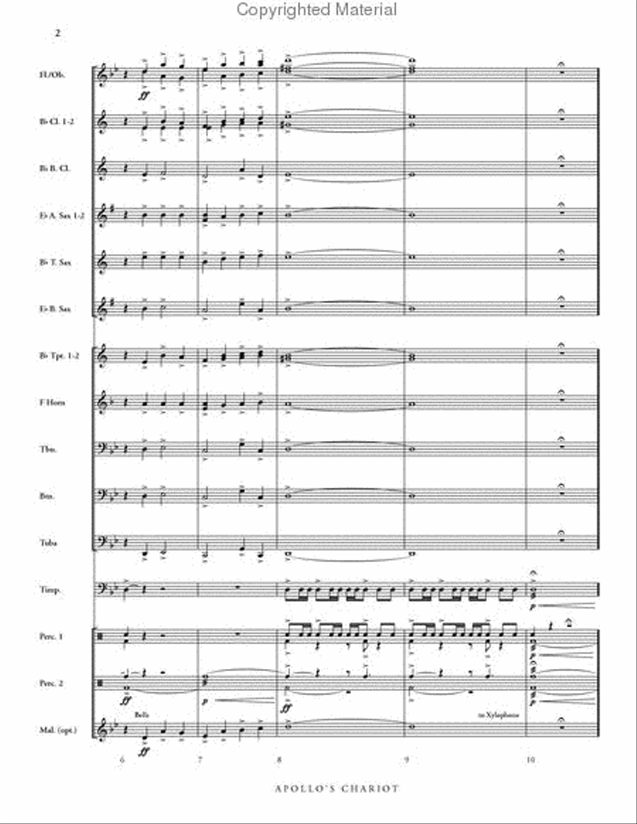 Apollo's Chariot Concert Band scores gallery preview page 3