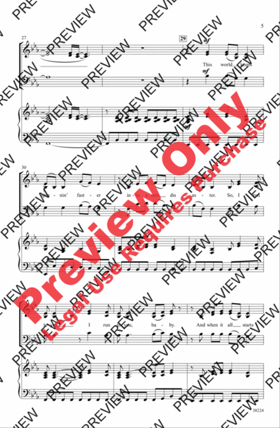 I Run to You: The Hits of Lady Antebellum 3-Part scores gallery preview page 5