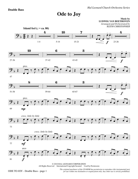 Ode To Joy (Does Not Match SATB 08752035) - Double Bass