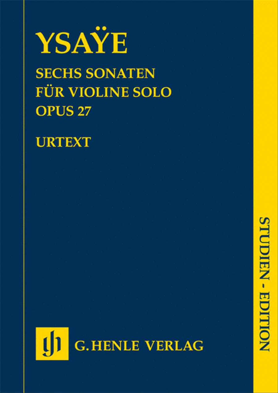 Six Sonatas, Op. 27 Violin Solo scores gallery preview page 1