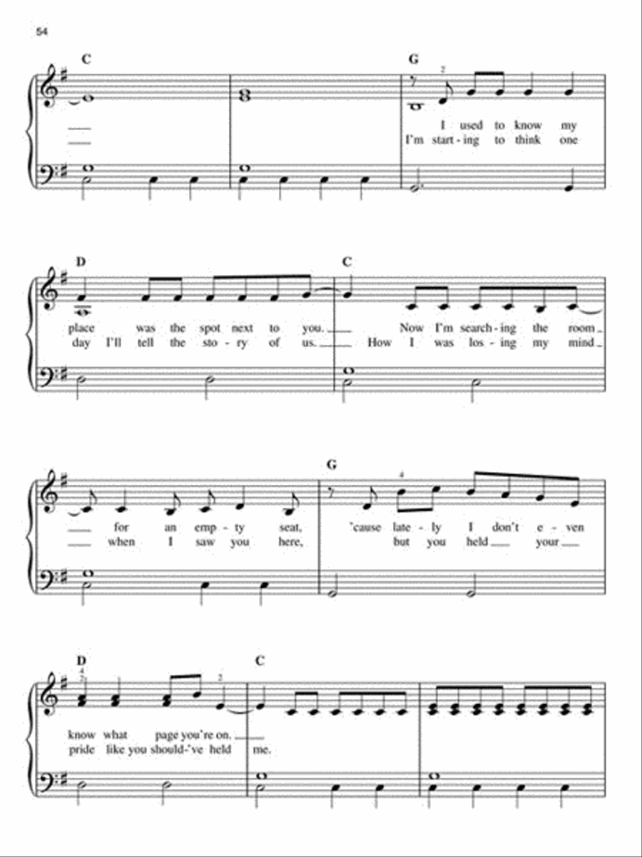Taylor Swift – Speak Now Easy Piano scores gallery preview page 5