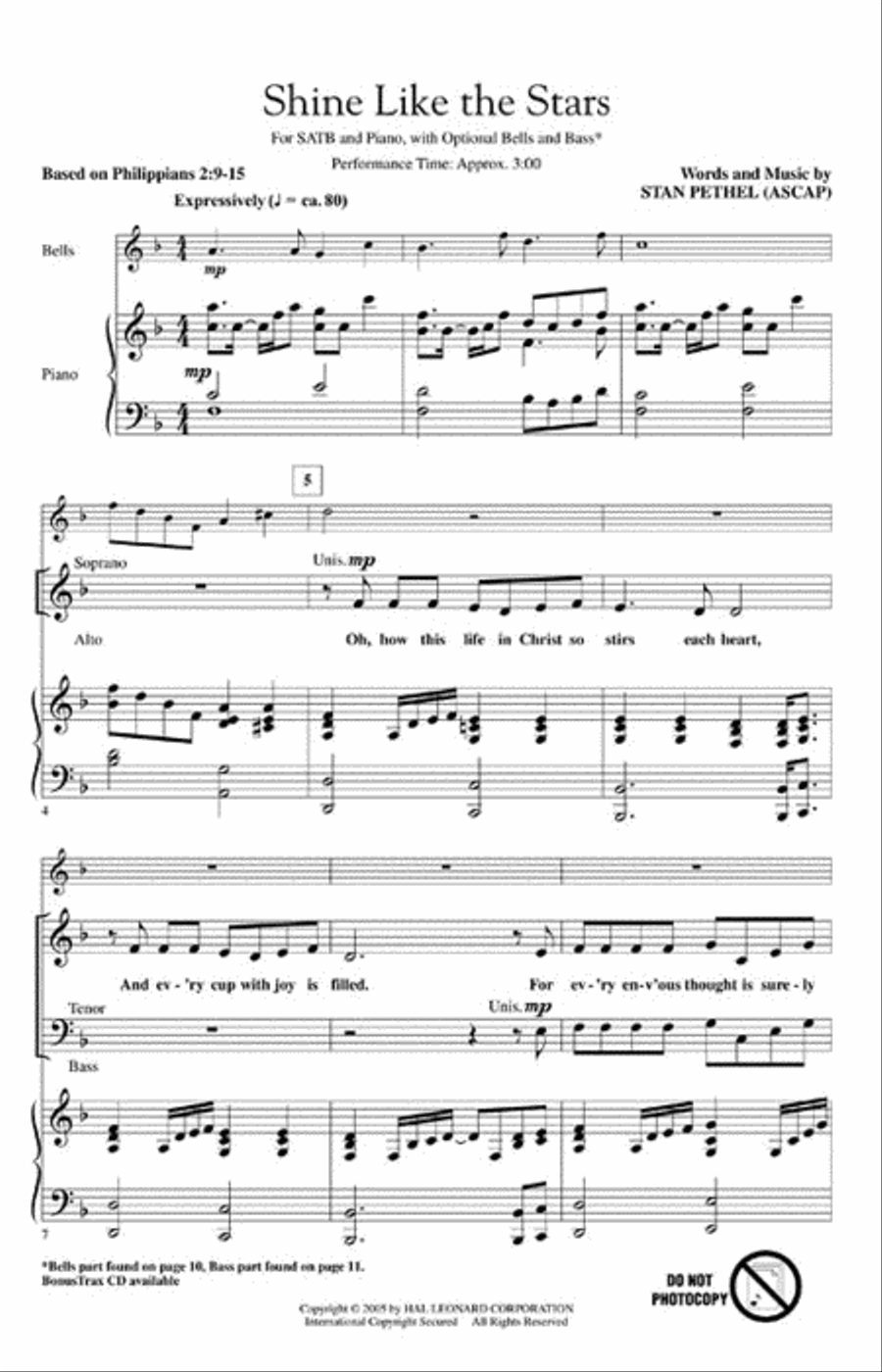 Shine Like the Stars Shine Like the Stars 4-Part scores gallery preview page 2