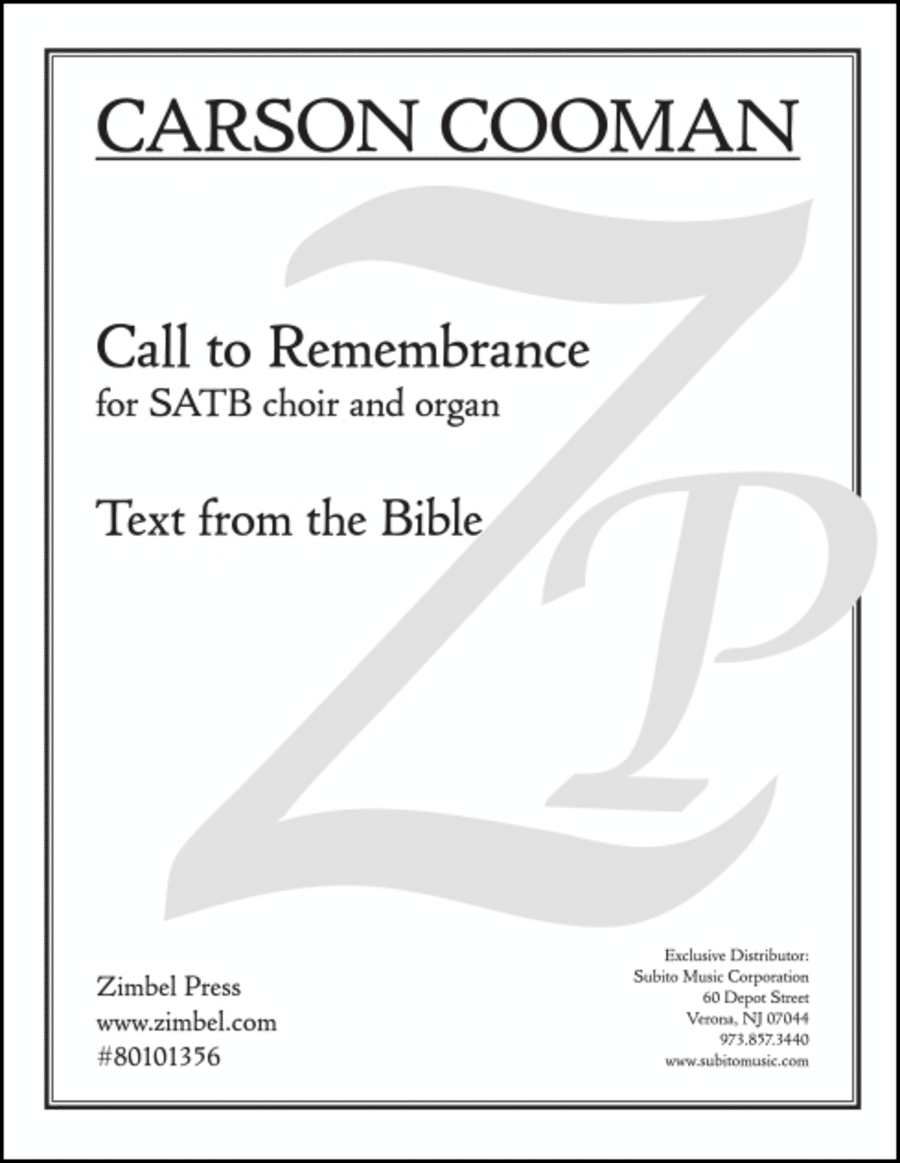Call to Remembrance 4-Part scores gallery preview page 1