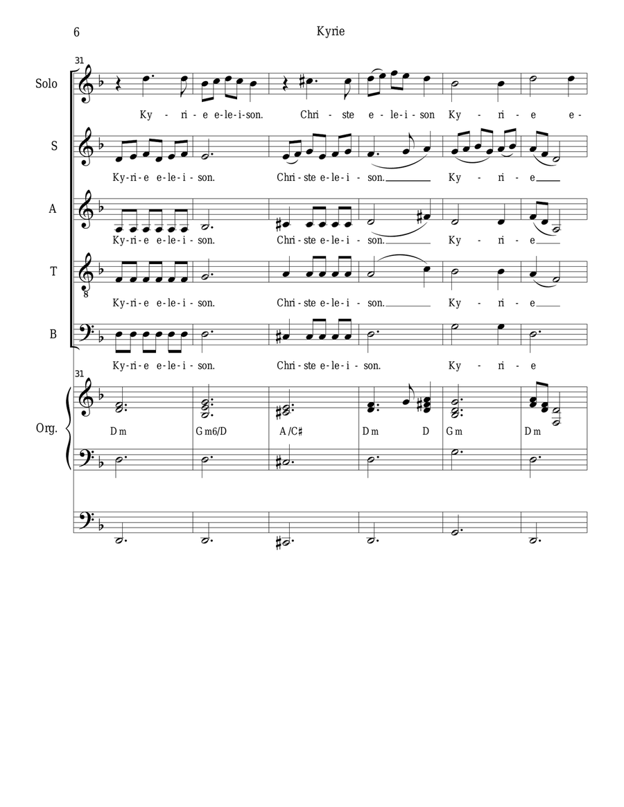 Mass of Saint Pope John Paul II (Full score and Parts) 4-Part scores gallery preview page 6