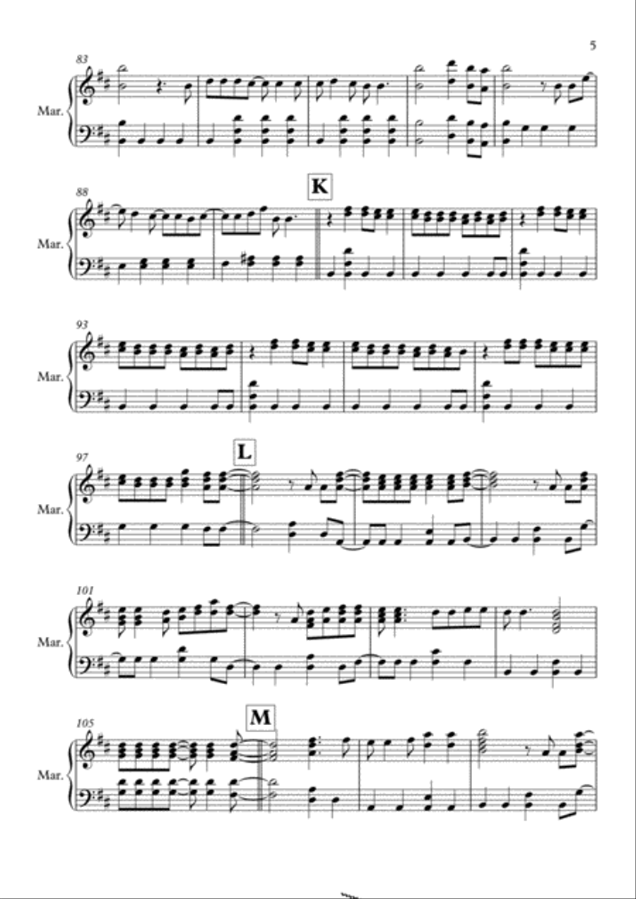 The Greatest Show Marimba scores gallery preview page 5