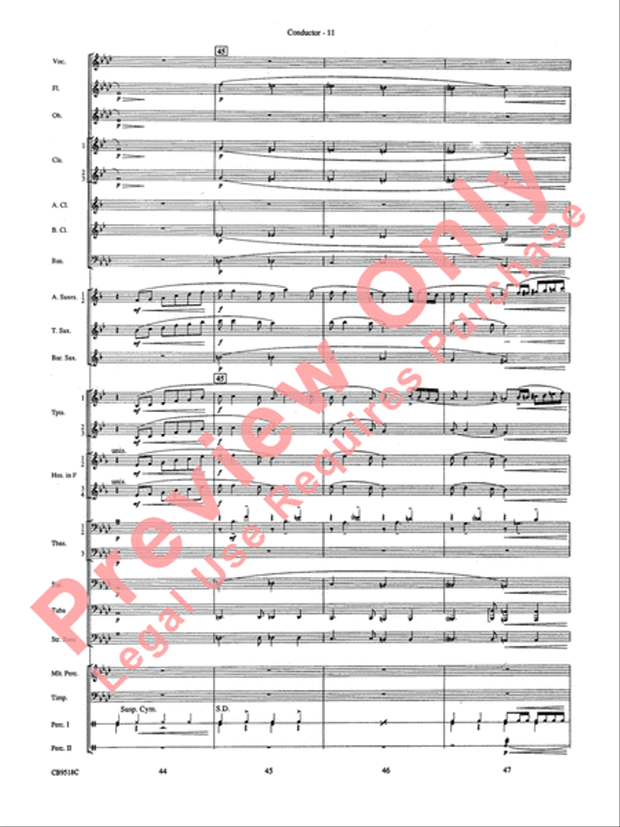 Someone to Watch Over Me Concert Band scores gallery preview page 13