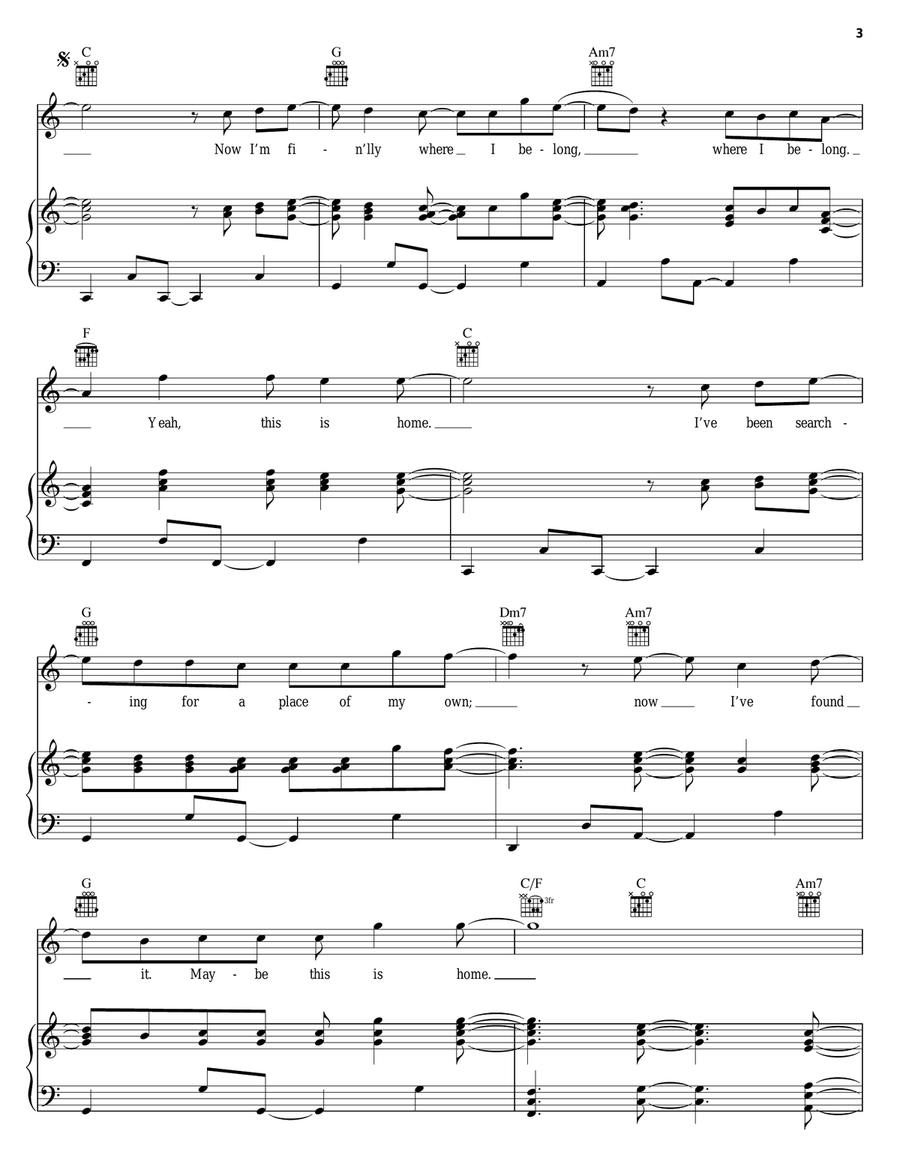 This Is Home Piano, Vocal, Guitar scores gallery preview page 3