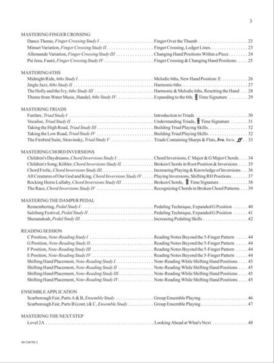 Mastering Music Level 1B Piano Method scores gallery preview page 3
