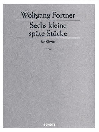 Book cover for Kleine Spate Stucke 6 Piano