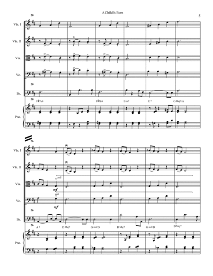 A Child Is Born A Child Is Born Cello scores gallery preview page 6