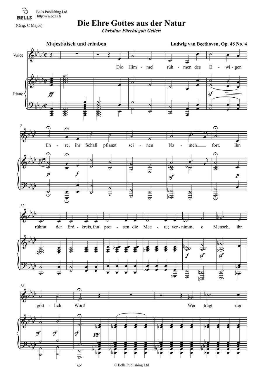 Die Ehre Gottes aus der Natur, Op. 48 No. 4 (A-flat Major)